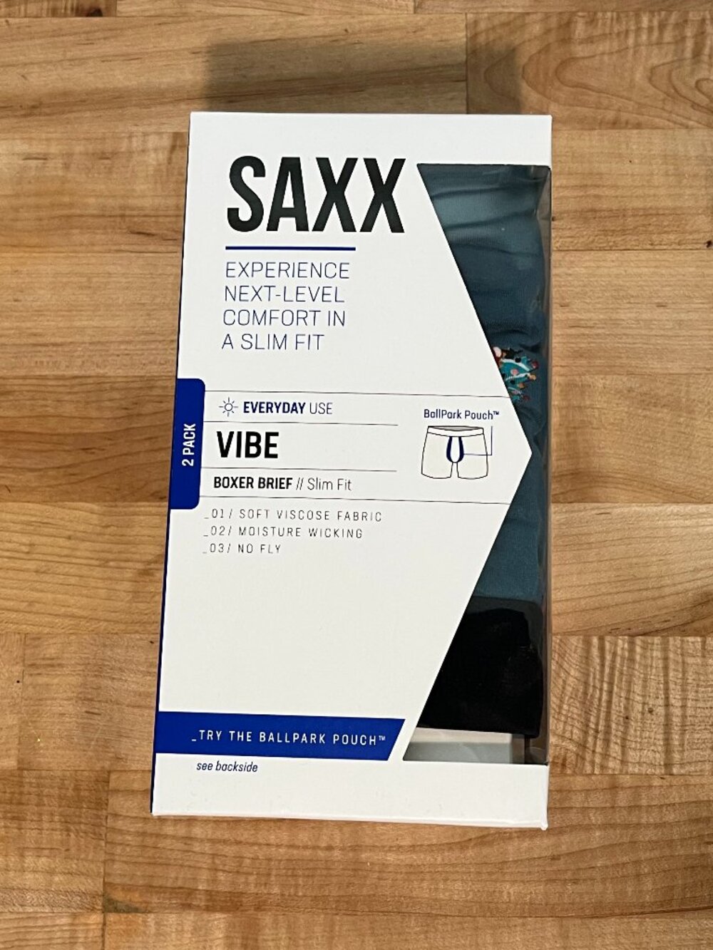 New Lot of 2 pairs New Men's Small Saxx Vibe Boxer Brief